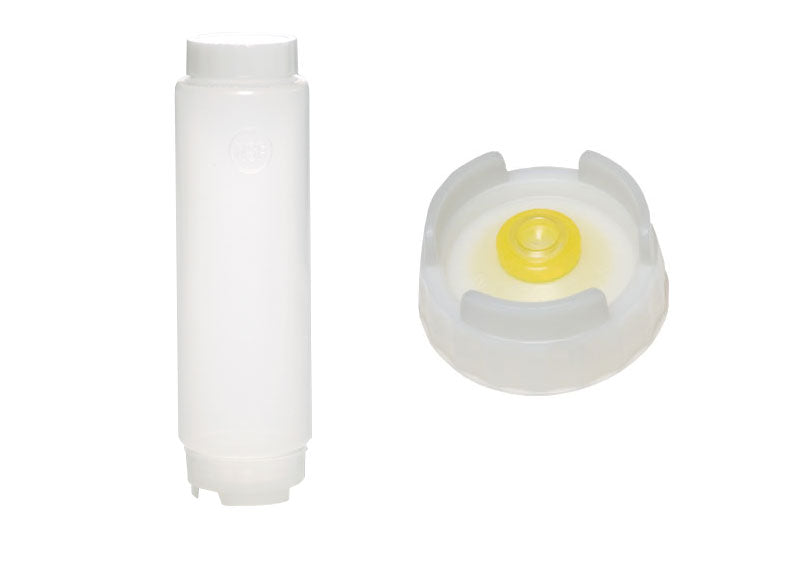 (6 stykker) Spruteflaske med membran - hvit skrukork - 710 ml