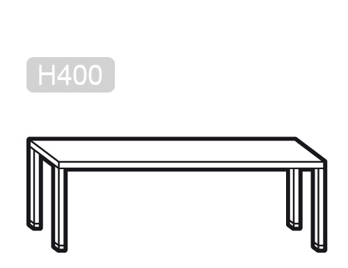 Oppsatsbord 0,8 m - med 1 etasjer 0,4 m høy