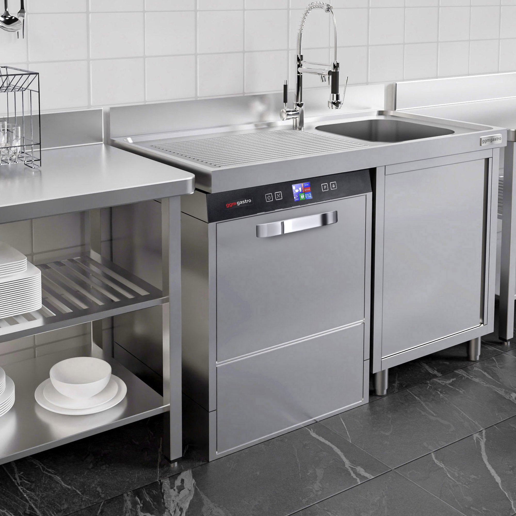 Oppvaskmaskin - Digital - 3,55 kW - med oppvaskmiddel, skyllemiddel og lutpumpe