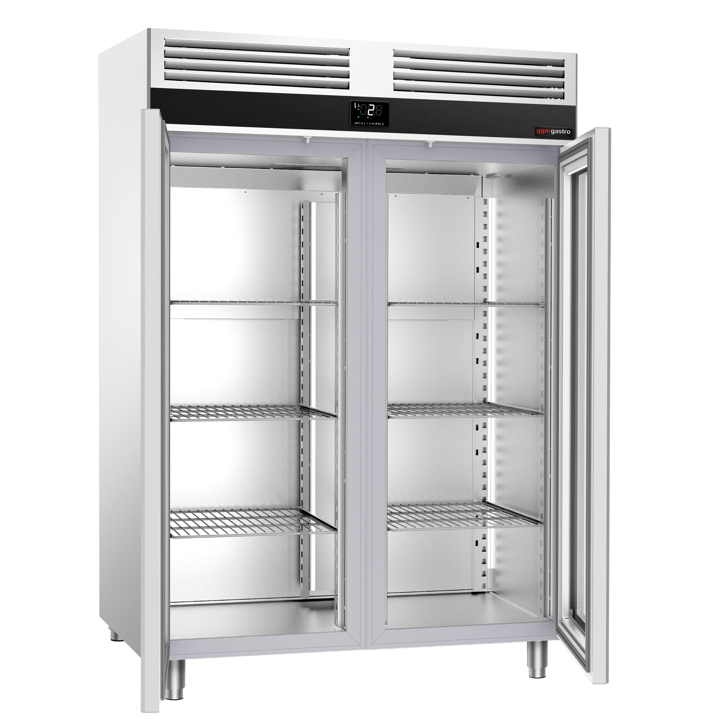 Kjøleskap - 1,4 x 0,81 m - med 2 glassdører