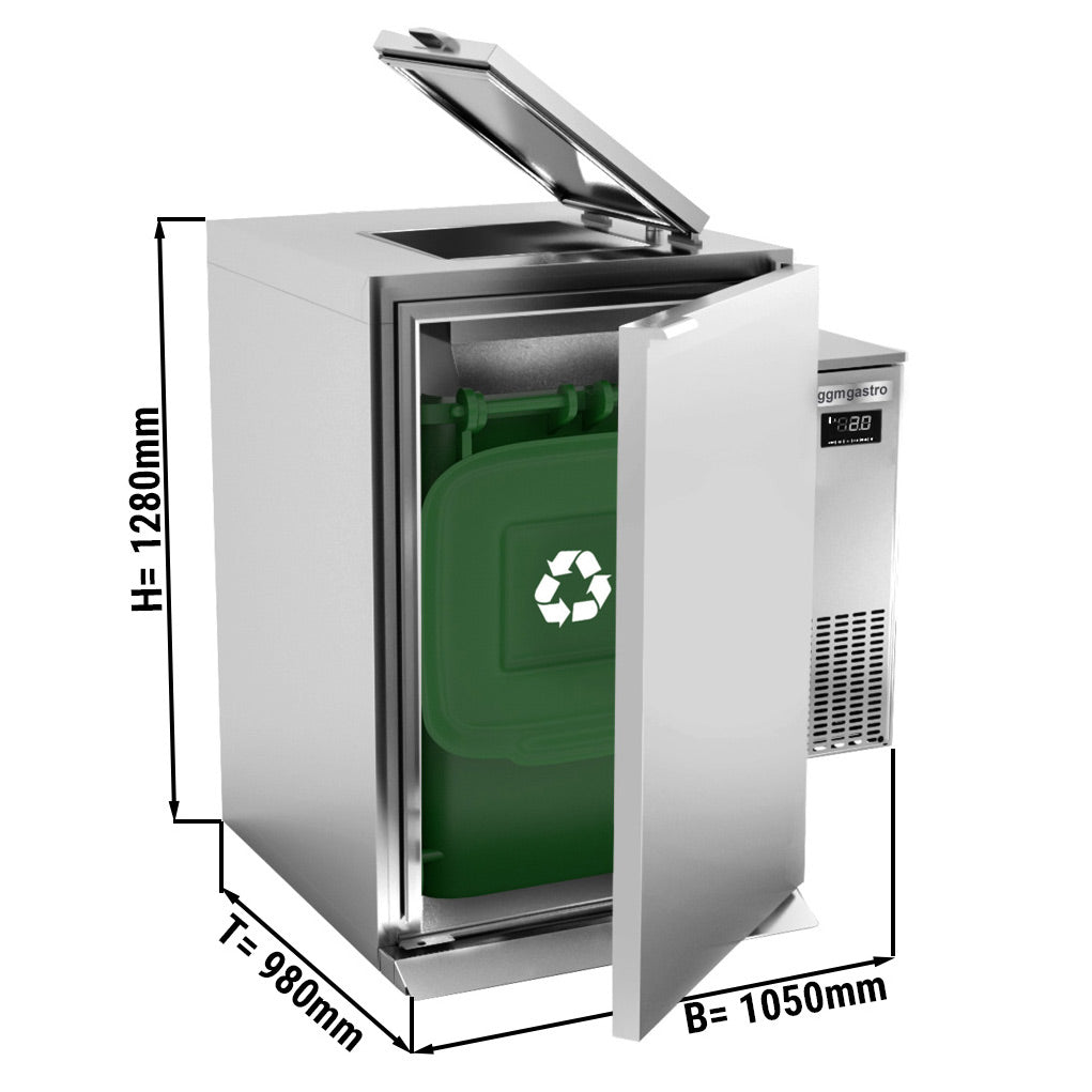 Våt avfall kjøleskap 1x 120 liter / kjøleaggregat høyre