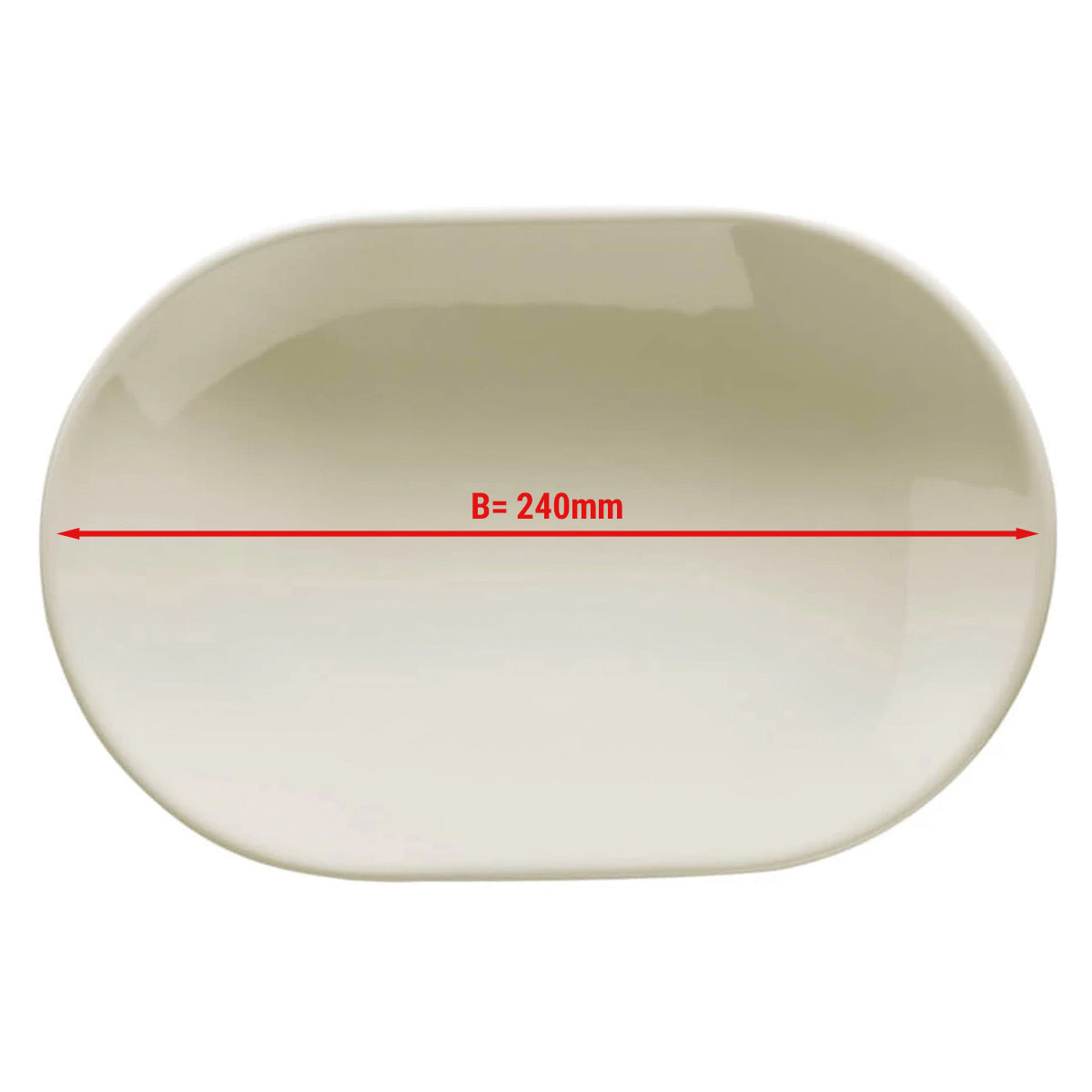 (24 Stykker) TEOS - Tallerken/ Oval tallerken - Ø 24 cm