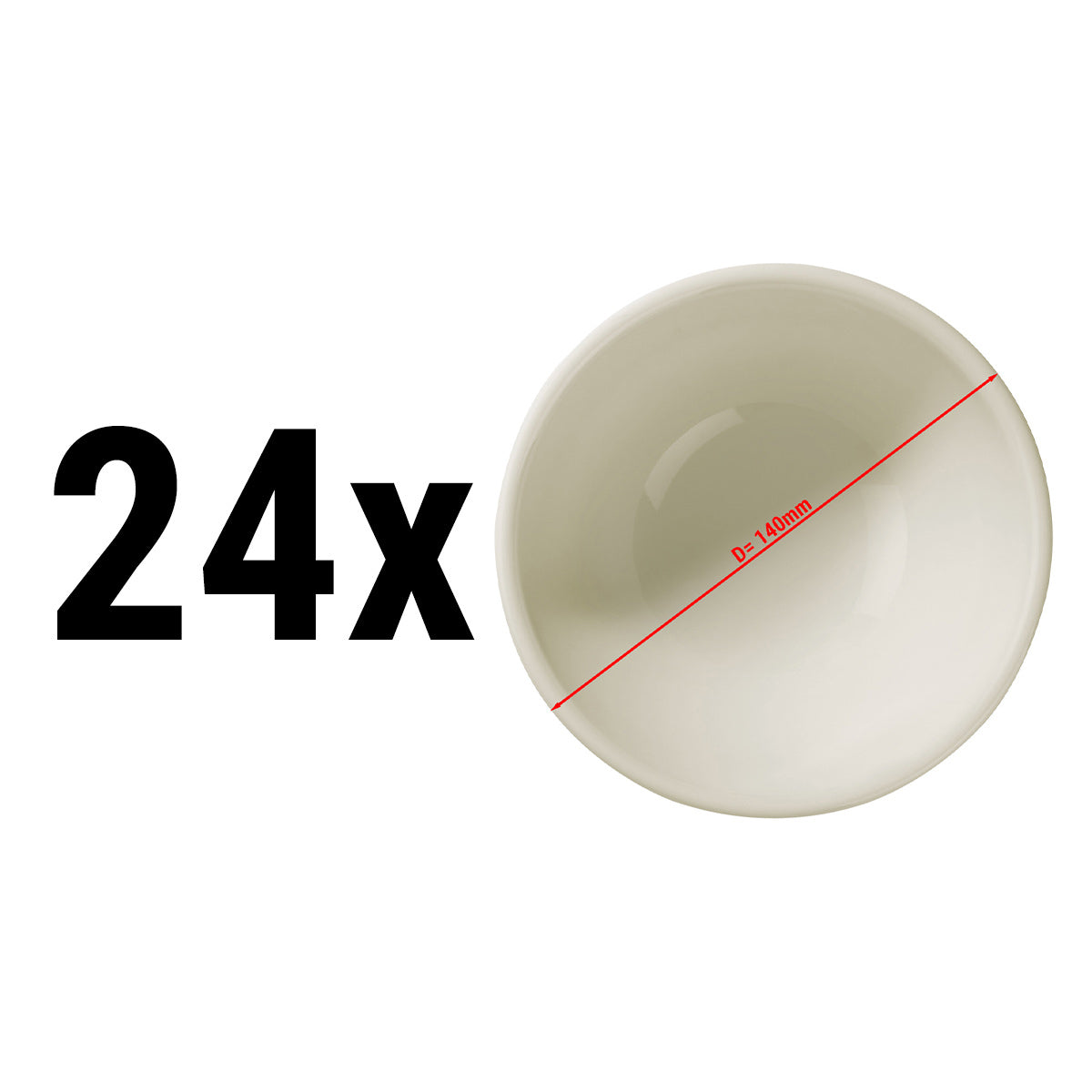 (24 Stykker) TEOS - Liten skål - Ø 14 cm
