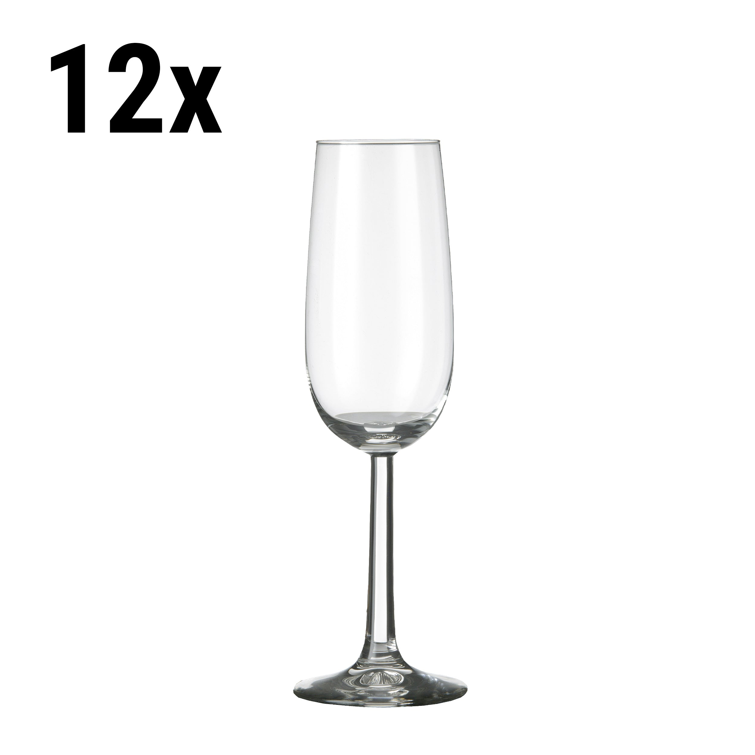 (12 stk.) Champagneglass - VENICE - 170 ml - Gjennomsiktig
