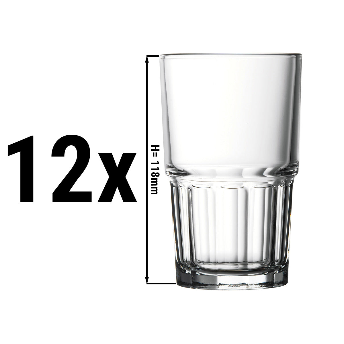 (12 Stykker) MUNICH - Juice- &amp; Long drink glass - 284 cc