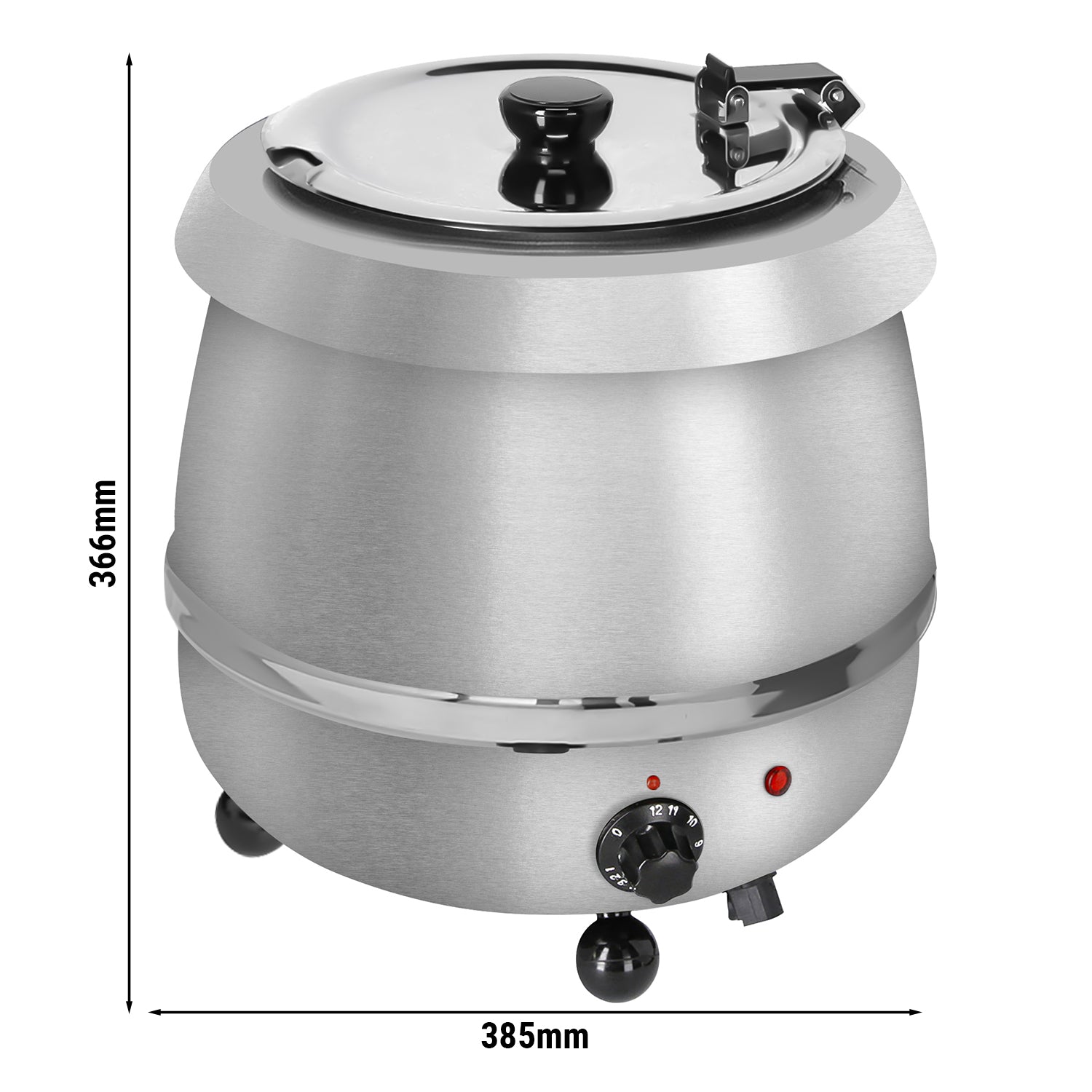 Suppevarmer - 9 liter - rustfritt stål