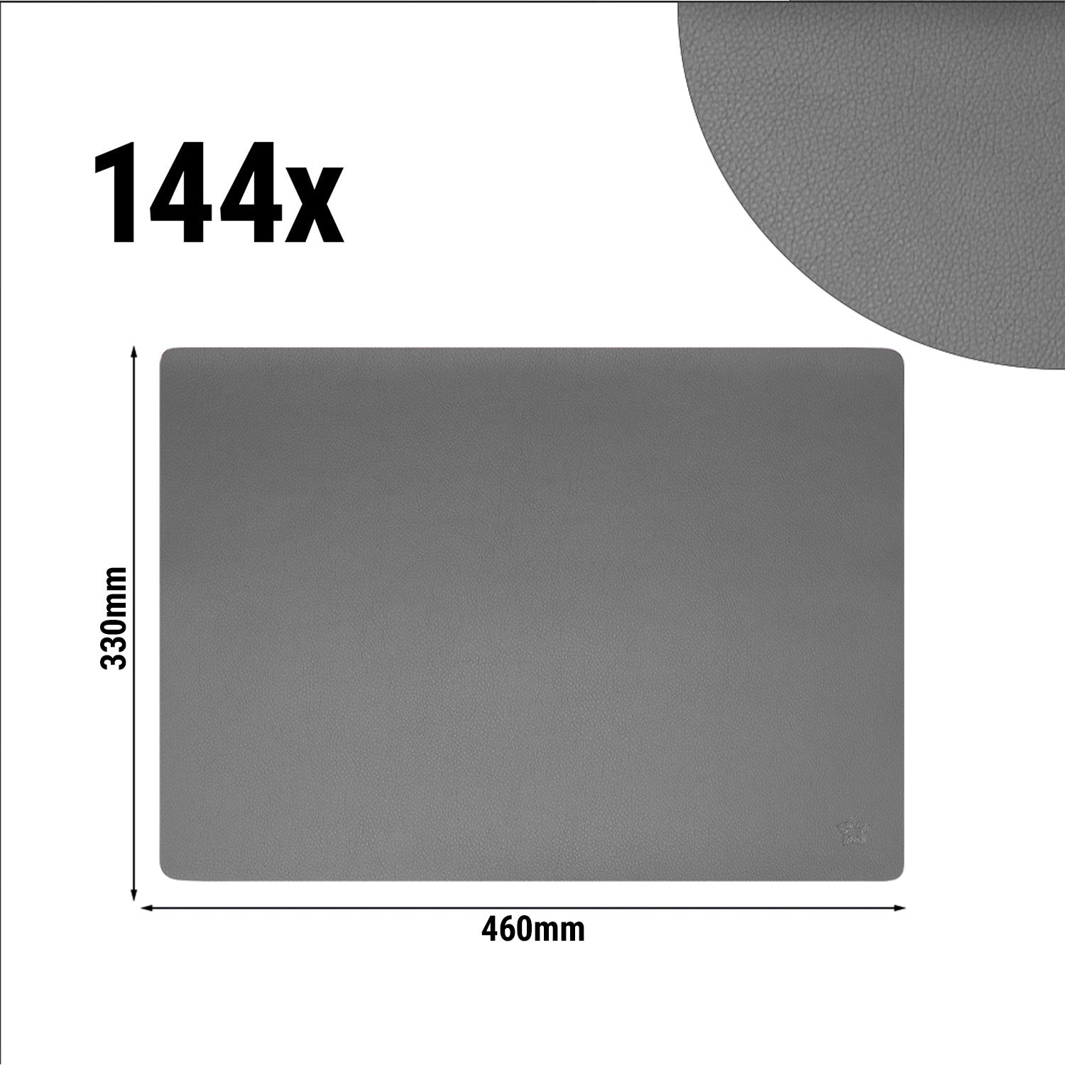 (144 stk) James spisebrikke - elegant skinnlook - 33 x 46 cm - grafit