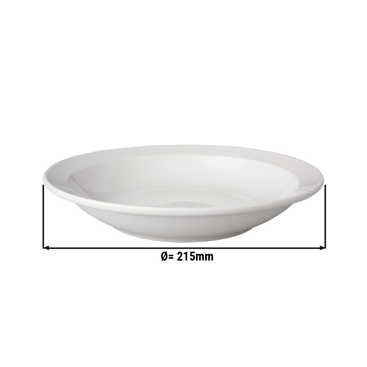 (6 stk) Mammoet dype tallerkener - Ø 21,5 cm - Hvit
