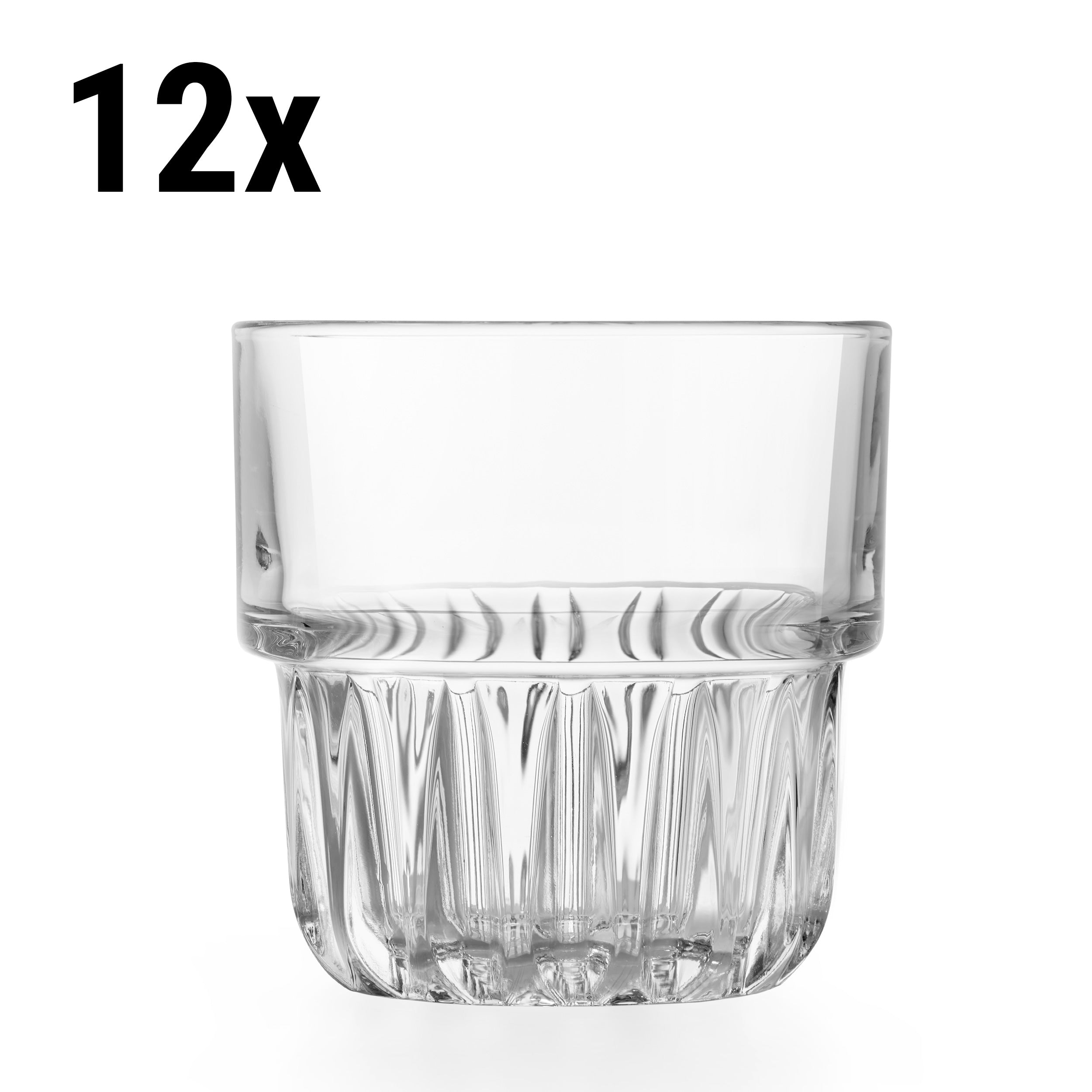 (12 stk.) Drikkeglass til alle formål - TOKIO - 207 ml - Gjennomsiktig