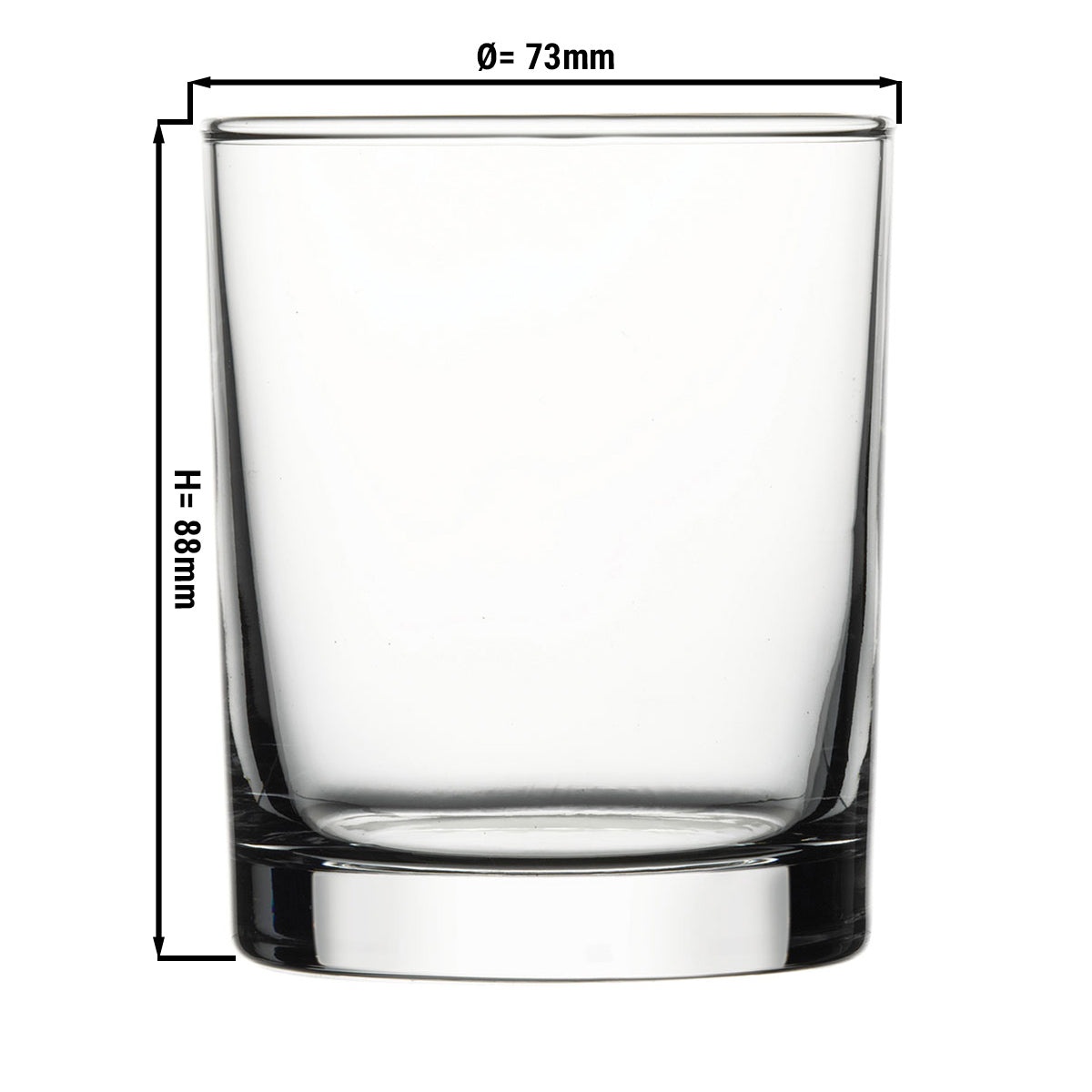 (12 stk) CHICAGO whiskyglass - 0,25 liter