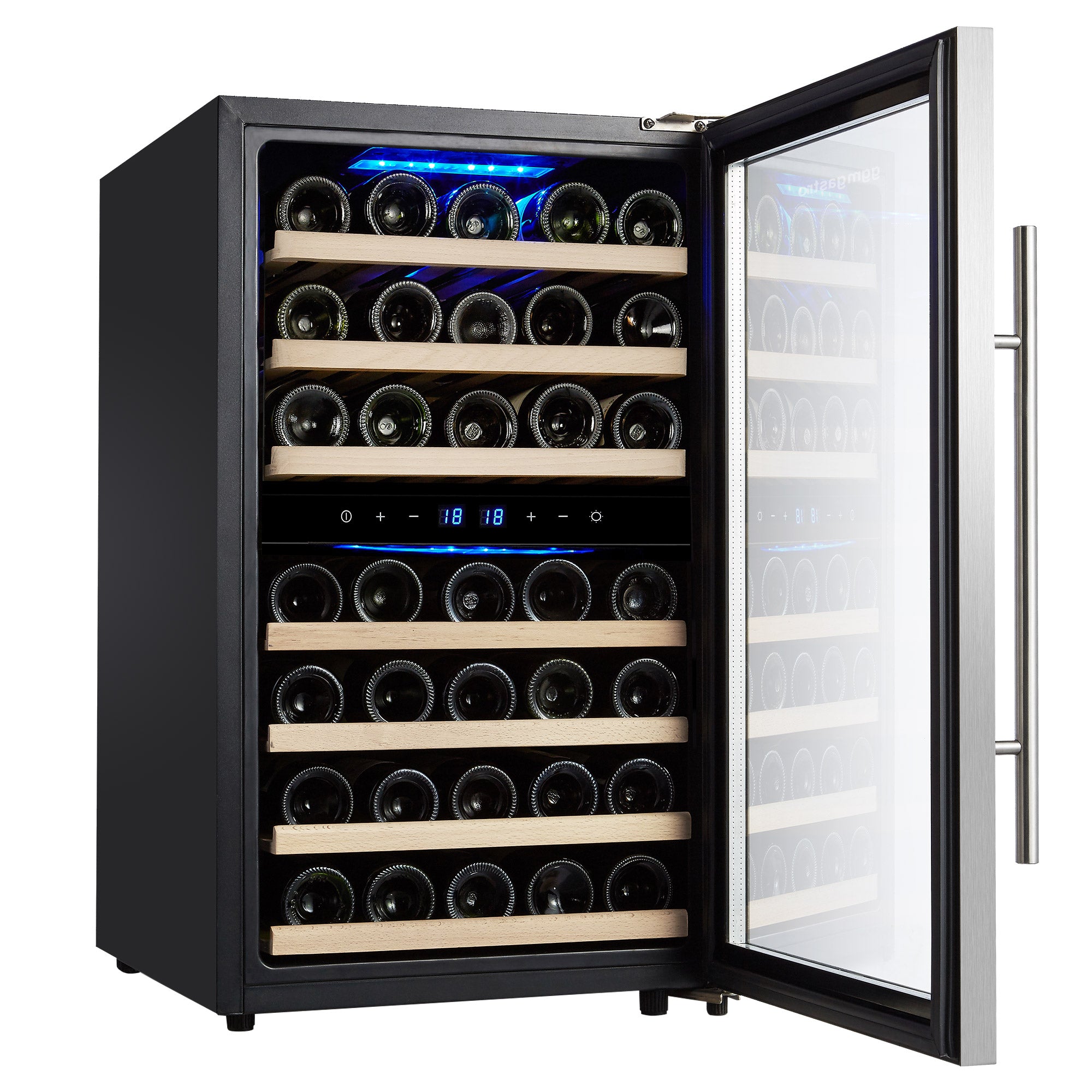 Vinkjøleskap - 2 klimasoner - 108 liter - maks. 45 flasker