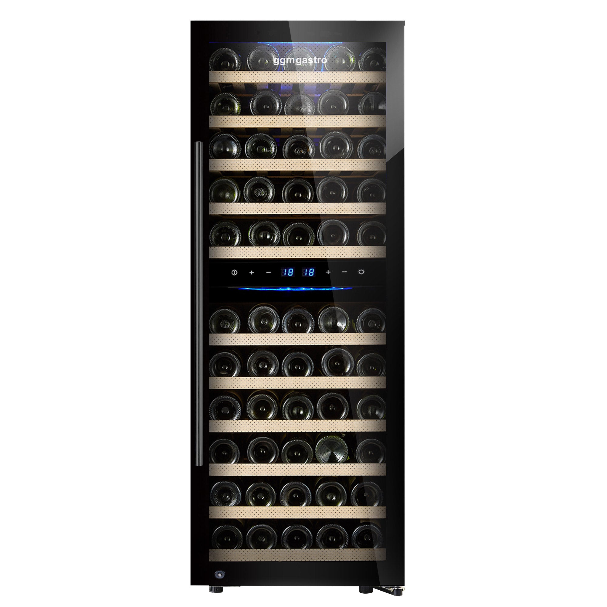 Vinkjøleskap - 192 liter - svart / med 2 klimasoner