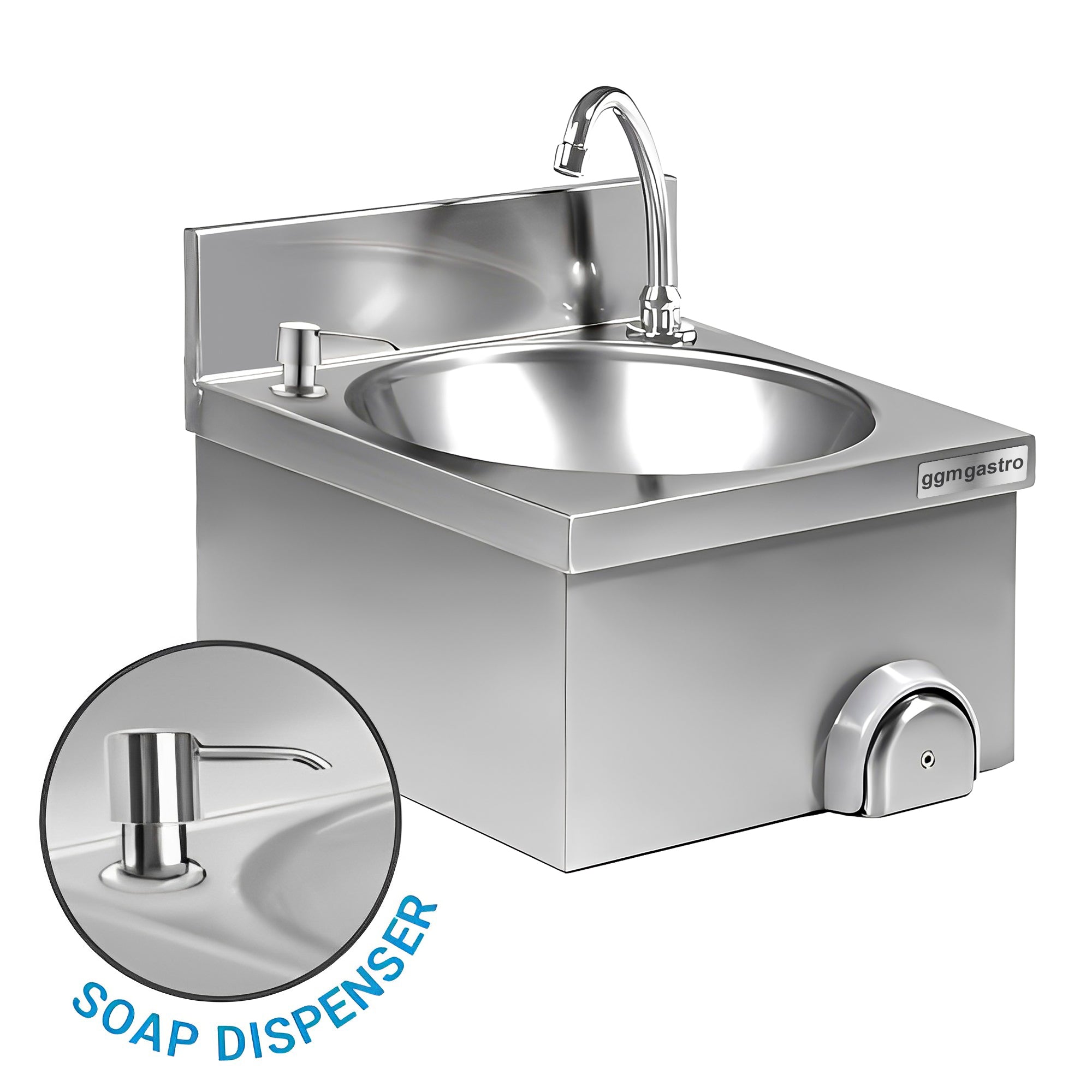Håndvask - med Blandebatteri (Kald og Varmtvanns tilkobling) og Såpedispenser