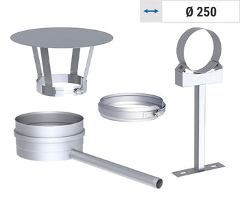 Tilbehør: Ventilasjonssystemer envegget Ø 250