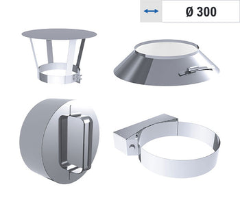 Ø 300 Innvendig diameter - tilbehør til ventilasjonsanlegg, dobbeltvegget