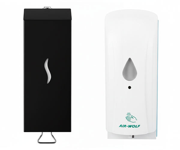 Dispenser for såpe og desinfeksjonsmiddel