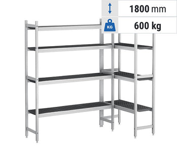 SILAS reolsystem - aluminium/plast
