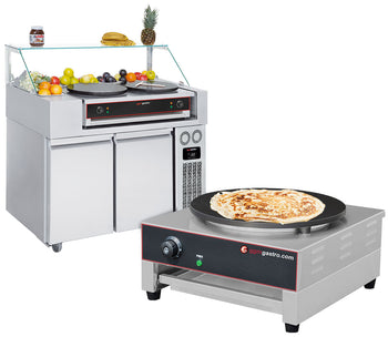 Forberedelsesstasjoner med crepes maskin