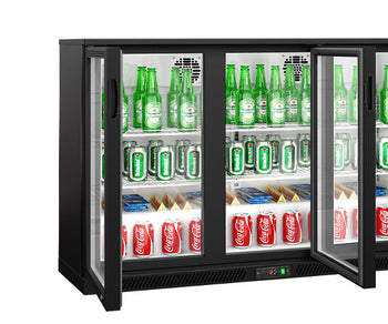 Barkjøleskap med glassdører