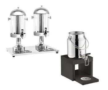 Juice-, melk- og kakaodispenser