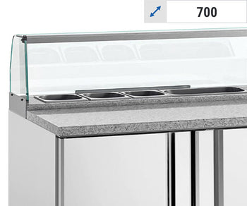 Saladetter med glassplate