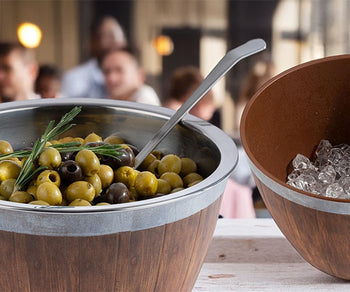 Buffetbrett - melamin og rustfritt stål