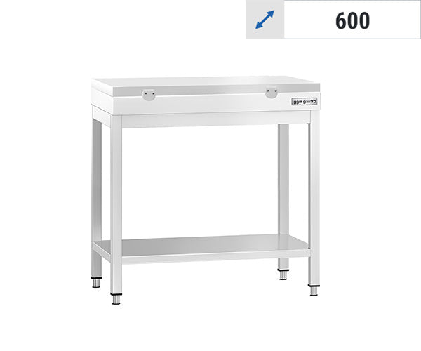 Arbeidsbord 600 med skjærebrett hvit