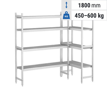 CASSIAN hyllesystem - aluminium/plast