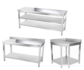 Arbeidsbord i rustfritt stål