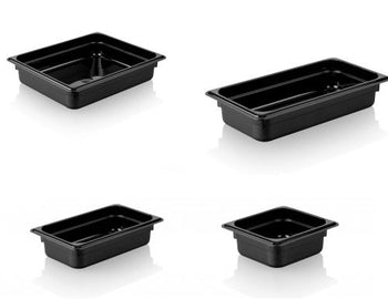 Gastronormbeholder i polycarbonat svart