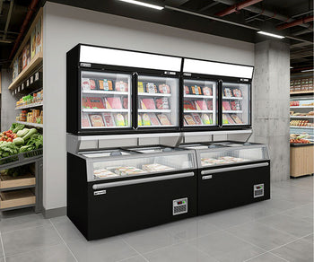 Veggmonterte frysehyller med fryseøyer - LUKA