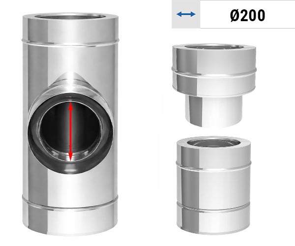 Ø 200 Innvendig diameter - dobbeltveggede ventilasjonsrør