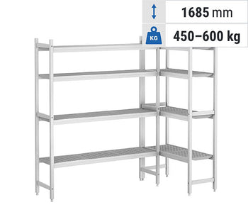 CASSIAN hyllesystem - aluminium/plast