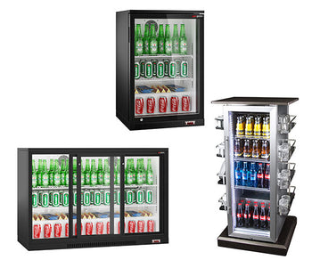 Barkjøleskap med skyvedører