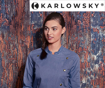 KARLOWSKY | kokkejakke denim style vintage blå