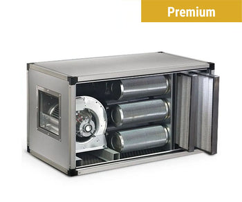 Avtrekksluftrenseanlegg med motor og filter