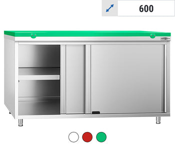 Arbeidsskap med skjærebrett 600 dyp