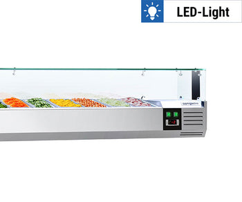 Topp vitrineskap med LED-belysning