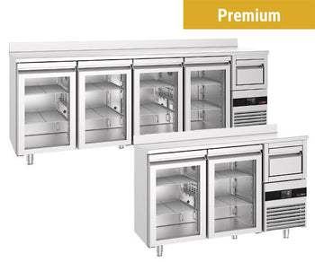 Premium bar kjølebord - Glass