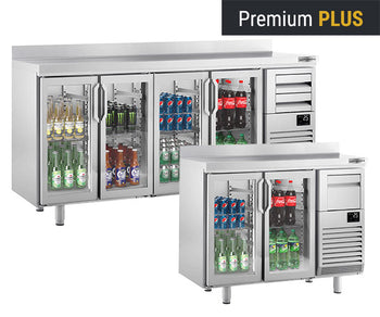 Premium Plus Bar Kjølebord - Glass