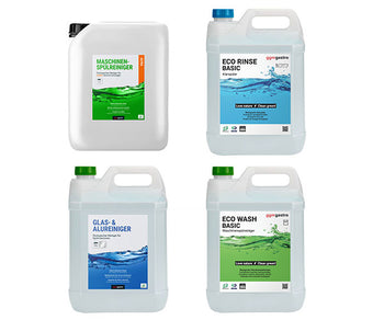 Avkalkningsmiddel, rengjøringsmiddel for oppvaskmaskin og skyllemiddel