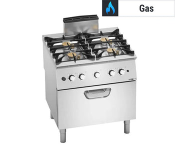 Gasskomfyr bakerovn - Paolo serien 700