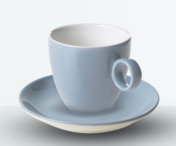 Kaffe og underfat lyseblå