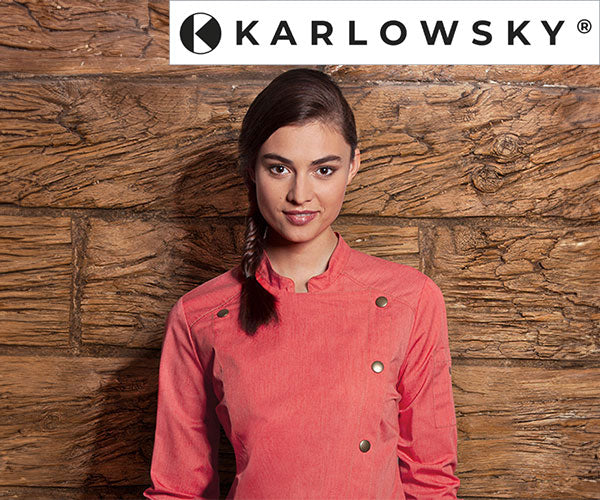 Karlowsky Karlowsky Chef's Jacket Jeans Style Vintage Red