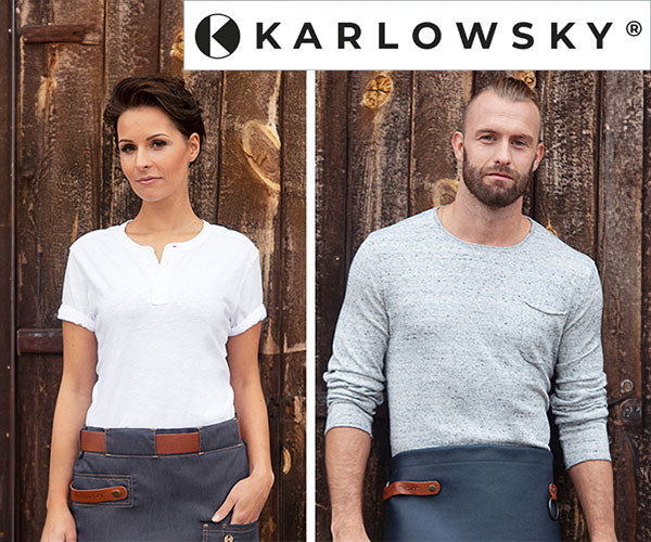 Karlowsky-forklær/smekkeforklær i skinn- og Jeans Style
