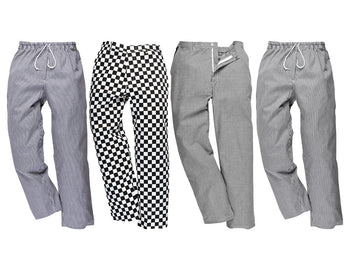 Kokkebukse svart og hvit 