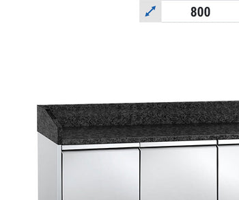 Uten topp vitrineskap