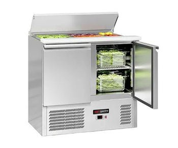 Saladetter og forberedelsesbord