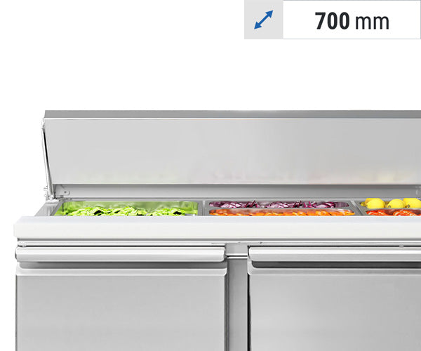 Saladetter med lokk i rustfritt stål