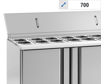 Saladetter med lokk i rustfritt stål